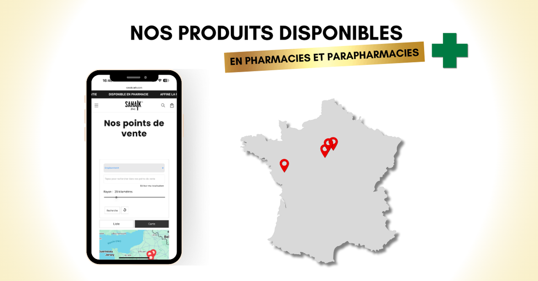 Nos produits sont aussi disponibles en pharmacie !