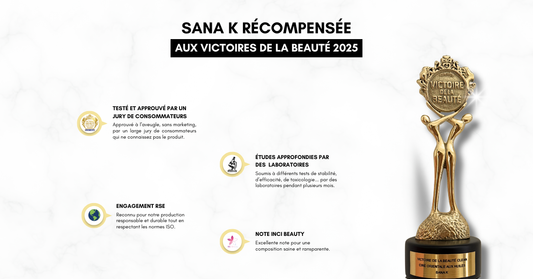 Sana k récompensée aux Victoires de la Beauté 2025